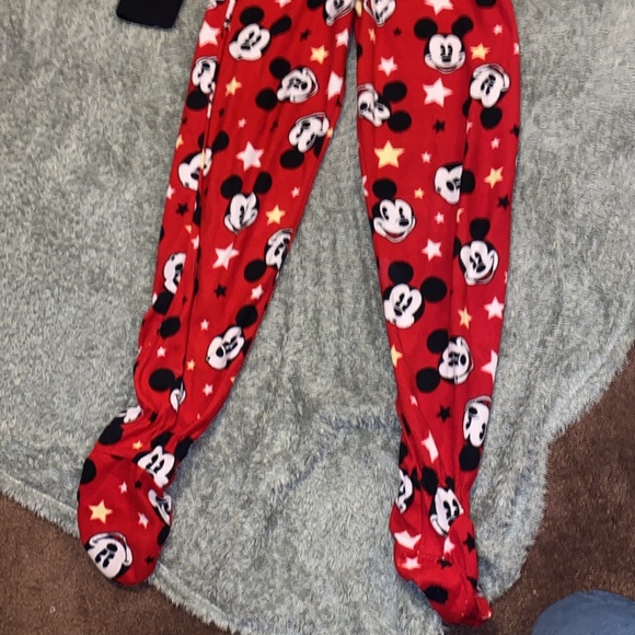 Disney womens Small Mickie Mouse Footsie Pajamas - Picture 3 of 4